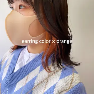 ミディアム 暖色カラー推し/ トヤエリコのヘアスタイル