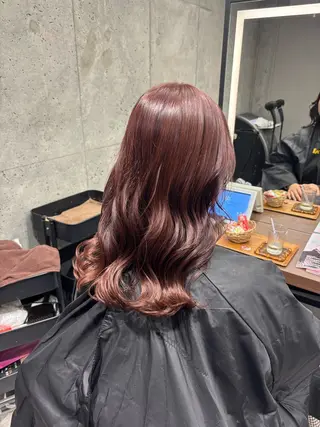 カラー 暖色/ハイトーン/ カラー/HBLのヘアスタイル