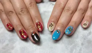 ネイル ネイルリボン 石田のネイルデザイン