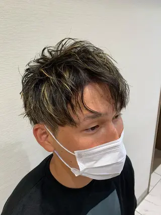 ショート カラー メンズ 【メンズ縮毛矯正】 田中秀斗のヘアスタイル