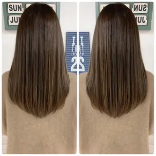 セミロング カラー 京都大人女性ショート 徒歩1分/秋山のヘアスタイル