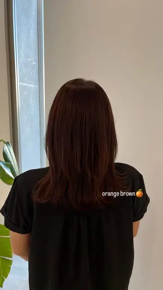 セミロング カラー ‎miku/ blancblancのヘアスタイル