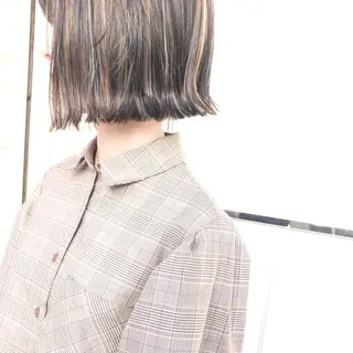 ミディアム カラー ヘアアレンジ Mariana/ 鶴原-ハイライトのヘアスタイル