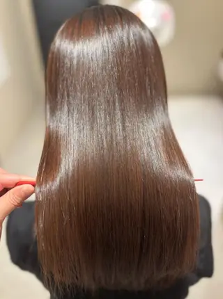 カラー ロング パーマ 好印象メンズ特化/就 活/縮毛髪質改善のヘアスタイル