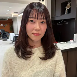 ミディアム カラー SHICUNE /ミホのヘアスタイル