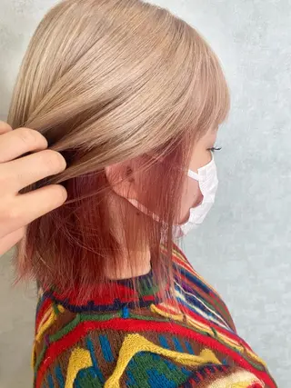 ミディアム かえ🩶韓国ボブ🎀 透明感カラー🥣のヘアスタイル