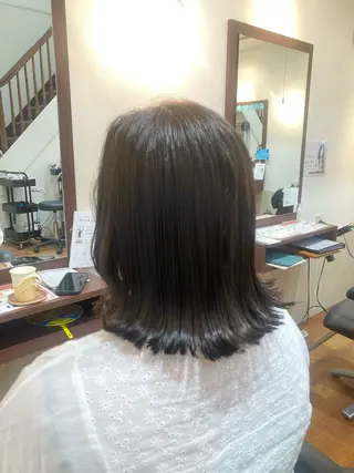 ミディアム MOLLASALON 浅香山店所属・髪質改善カラー 縮毛矯正🤍辻桃加のヘアスタイル