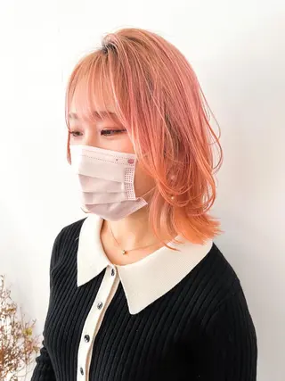 ミディアム ハイトーンカラー RYUのヘアスタイル