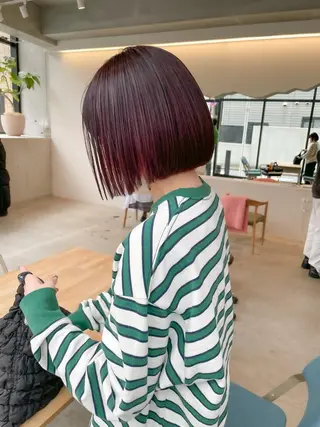 ショート カラー ヘアアレンジ ミニボブ/ブリーチ 🌈MISATOのヘアスタイル