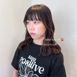 ミディアム noa hair design 町田店所属・miyu♡̷̷ 韓国ヘア/顔まわりのヘアスタイル