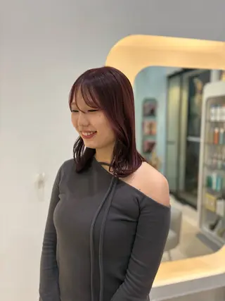 ミディアム カラー カラーモデル募集/ 平尾ひよりのヘアスタイル