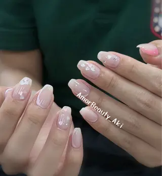 ネイル Kaka_ パラジェル、長さだしのネイルデザイン