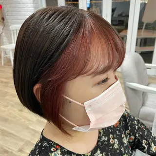 ショート カラー ヘアアレンジ 酸性縮毛矯正 梅田茶屋町 Juriのヘアスタイル