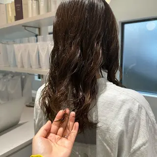 ミディアム カラー パーマ お洒落パーマ/ 艶カラー/michiのヘアスタイル