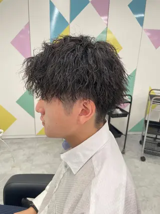 ショート カラー パーマ メンズ 【メンズサロン】 BLUCK 横浜のヘアスタイル