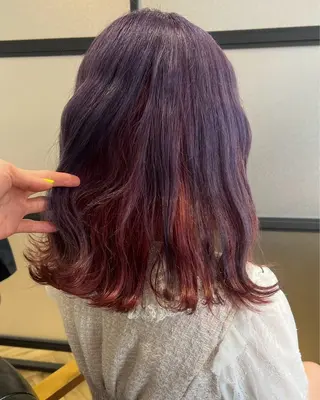 セミロング カラー 艶カラー/韓国顔周り 🎀mamiのヘアスタイル