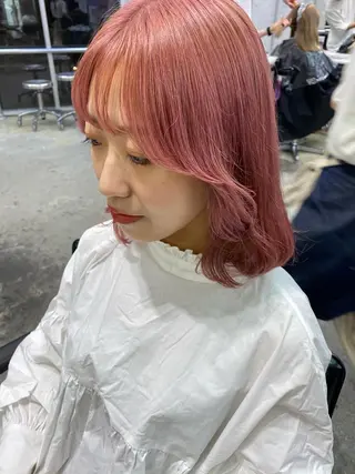 ミディアム カラー 💗💗韓国レイヤー yu-ki💗💗のヘアスタイル