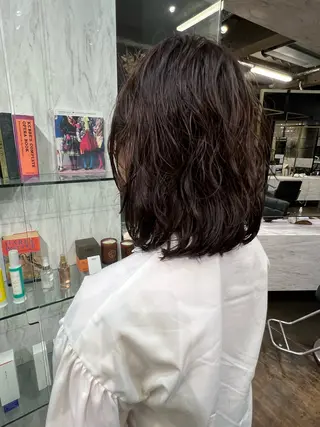 ミディアム パーマ ROBBY所属・松井美樹/似合わせ ガーリー・韓国のヘアスタイル