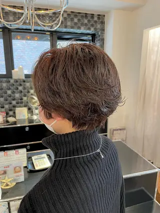 ショート コテ巻きパーマ/韓国 パーマ/佐野のヘアスタイル