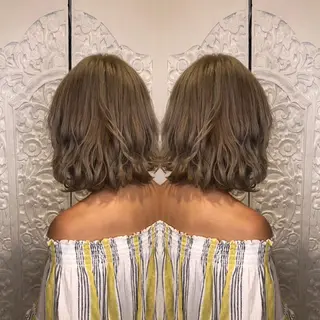 ミディアム Y Uのヘアスタイル