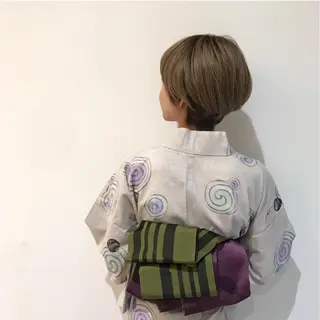 ショート 似合わせ艶髪カラー ❤️ハダユミのヘアスタイル