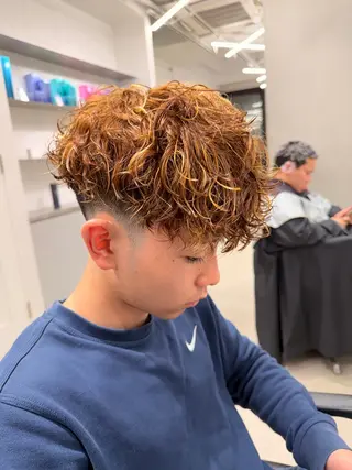 カラー パーマ メンズ メンズ/シャドウ/ 波巻き/kyogoのヘアスタイル