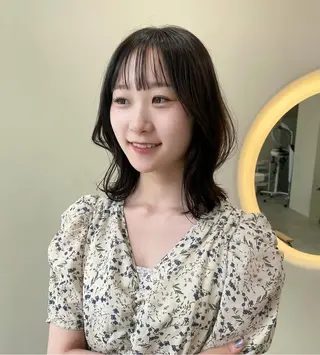 ミディアム カラー tomu/大名/艶髪 髪質改善/透明感のヘアスタイル