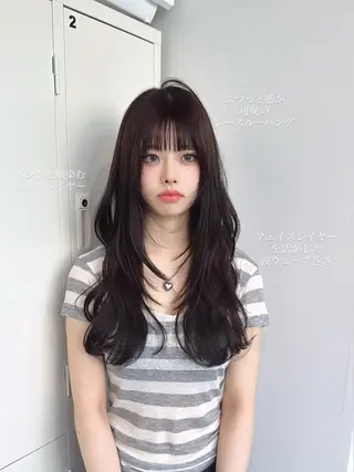 ロング カラー Miku❇️ フェイスレイヤーのヘアスタイル