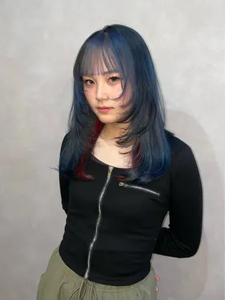 セミロング ブリーチ/ハイトーン 心斎橋/honokaのヘアスタイル