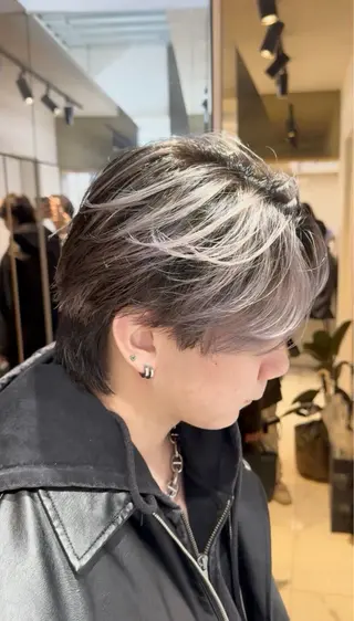 カラー バレイヤージュ 🌈 ハイシマ ユウイのヘアスタイル