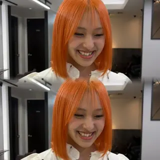 ミディアム カラー ミルクティー/ピンク /ブロンド 咲良のヘアスタイル