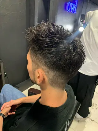 ショート メンズ メンズパーマ/難波/ 心斎橋　室園亮佑のヘアスタイル