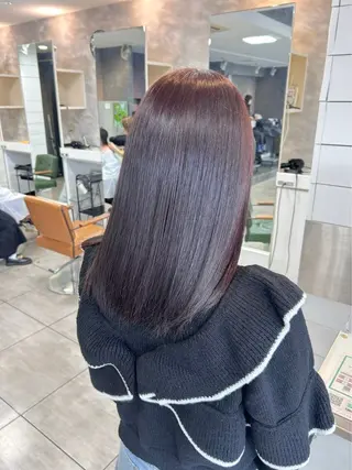 ミディアム 縮毛矯正✖髪質改善 仁木伸明のヘアスタイル