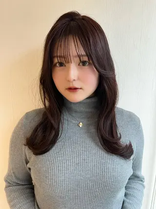 ロング カラー LucksiMie 銀座店所属・【韓国　レイヤー 髪質改善✨】かずのヘアスタイル