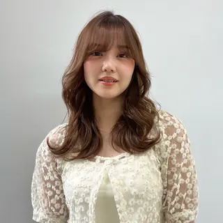 セミロング カラー アイブロウモデル 募集中🍒/北爪まゆのヘアスタイル