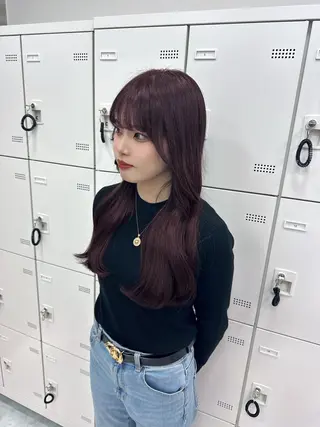 ロング カラー パーマ ヘアアレンジ メンズ キッズ ♥️韓国ヘア レイヤー♥️ゆりのヘアスタイル