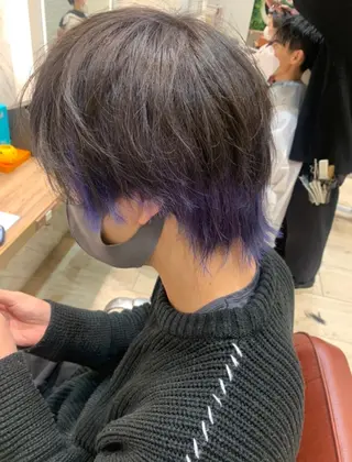 ショート カラー メンズ 🎖️似合わせメンズ パーマ🎖️カネキのヘアスタイル