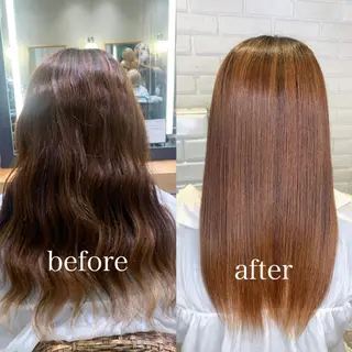 ロング ヘアアレンジ 髪質改善/縮毛矯正 艶カラー/珠聡のヘアスタイル