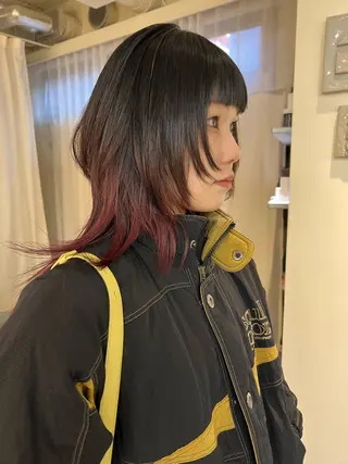 セミロング カラー haco＋所属・圧倒的デザイン力 店長🎨RENAのヘアスタイル