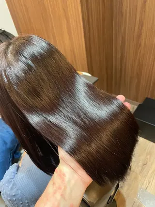 ミディアム 浅川恵太/縮毛矯正 /ブリーチ縮毛矯正のヘアスタイル