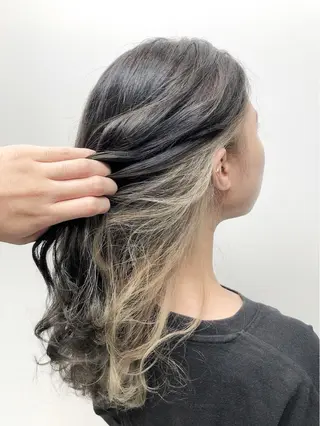 セミロング カラー 透明感カラー/ブリー チ✨駒場　笙のヘアスタイル