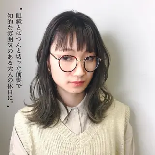 ミディアム カラー 苅北 泰輔のヘアスタイル