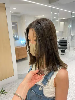 ミディアム カラー 遠藤 眞実のヘアスタイル