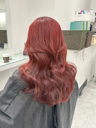 ロング カラー トレンド暖色ヘア🍒 miu🍒のヘアスタイル