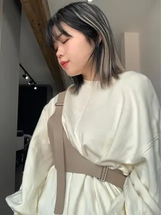 ミディアム カラー ブリーチ/アレンジ 天満/chihiroのヘアスタイル