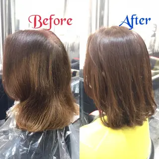 セミロング カラー Annon プライベートサロンのヘアスタイル