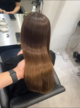 セミロング 髪質改善/縮毛矯正 梅田茶屋町/西尾祐作のヘアスタイル