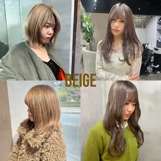 セミロング カラー yuumi/大濠🪷 レイヤー/ハイトーンのヘアスタイル