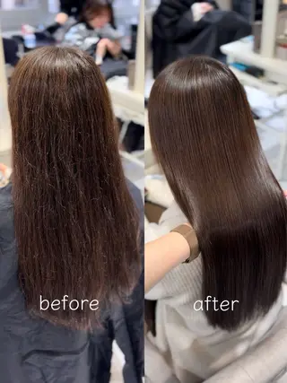 ロング 神戸で縮毛矯正/髪質 改善/お任せくださいのヘアスタイル