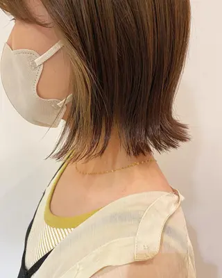 ミディアム 🫧顔周りカット 🫧樫村優香のヘアスタイル